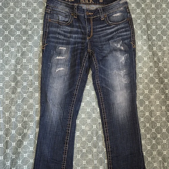 Buckle black fit no.146 29 cropped distressed Blue denim Jeans - Picture 5 of 8